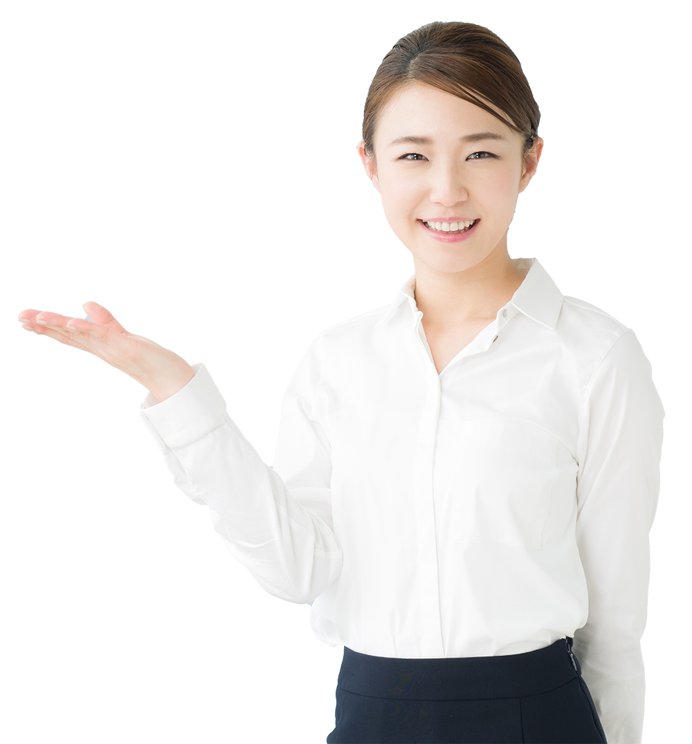 ショートステイ・ロングステイの予約相談センターの女性